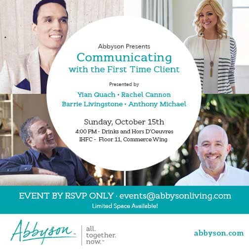 The complimentary event will be held at Abbyson’s IHFC showroom (Floor 11 #C1156) and is open to all market attendees.