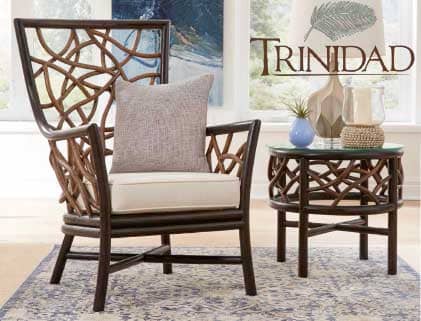 The new Trinidad collection is built for commercial and residential use. Its reinforced framework and intriguing rattan pattern brings a uniqueness to any home.