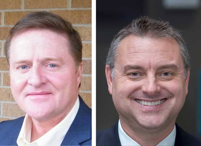 Bill Visser (left) becomes vice president of sales for the western region, and Brett Swygman (right) will be vice president of sales for the central region.