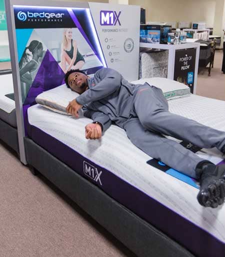 Chris Thompson, of the Washing Redskins, is fit for a BedGear Performance Sleep System.