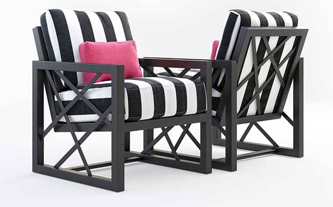 Lounge Chairs from the Barclay Butera Palm Springs Outdoor Collection for Castelle.