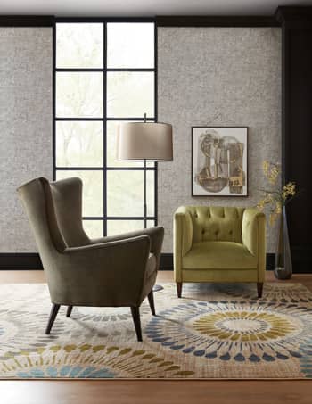 Pictured above is the Thiago Wing Chair and the Oleander Club Chair.