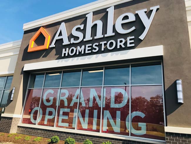 Pictured above is the facade of the new Ashley HomeStore in Avon, Ohio.