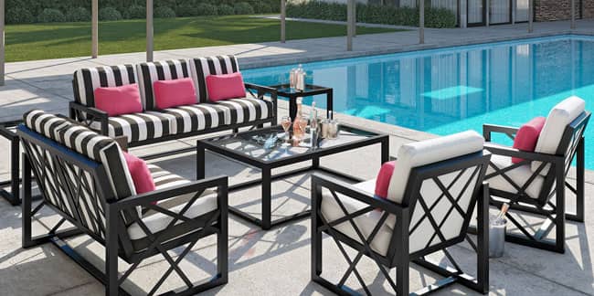 Pictured:&#172;&#172; Barclay Butera Outdoor For Castelle Palm Springs Collection Sectional Deep Seating