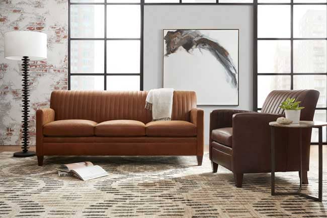 Pictured above is the Barnabus Sofa and Chair.