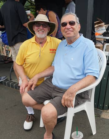 Pictured (left to right): Bob Kaufman and Gene Rosenberg, Bob’s Discount Furniture co-founders.