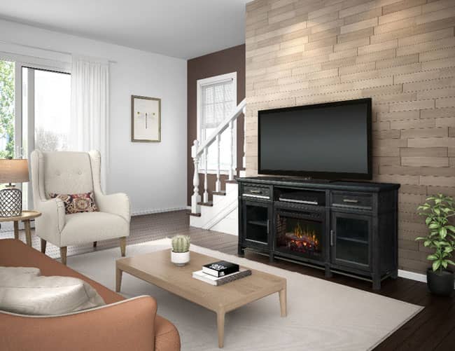 A 2018 favorite, the Jane Media Console Electric Fireplace (shown) enhances any d&#233;cor with its timeless elegance.