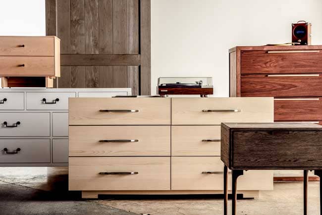 Pictured above is a collection of dressers and nightstands included in the new Spaces Collection. 