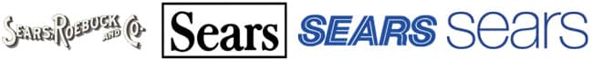 The evolution of the Sears logo, from 1886 (left) to Present day.