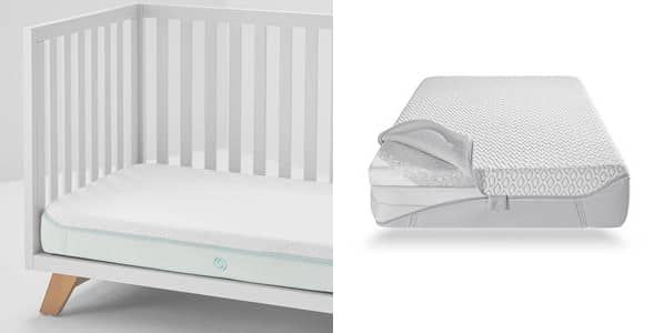 BEDGEAR Dri-Tec 2-Stage (left) and Air-X 2-Stage (right) Performance Crib Mattresses.