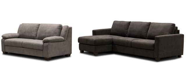 Pictured are the Sealy Sofa Convertibles “Lennox” (the two seater) and “Jenson”.