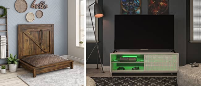 The company will be showcasing their new line of pet and gaming furniture, branded Ollie &amp; Hutch (left) and NTense (right) will make their debut this Fall.