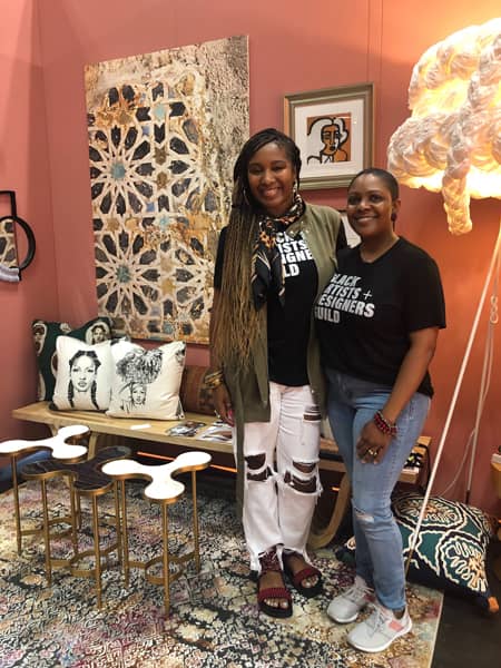 Beth Diana Smith and Kiyonda Powell in the he Love Letter Transcend Space, which featured 3 of Nourison&#39;s rugs.