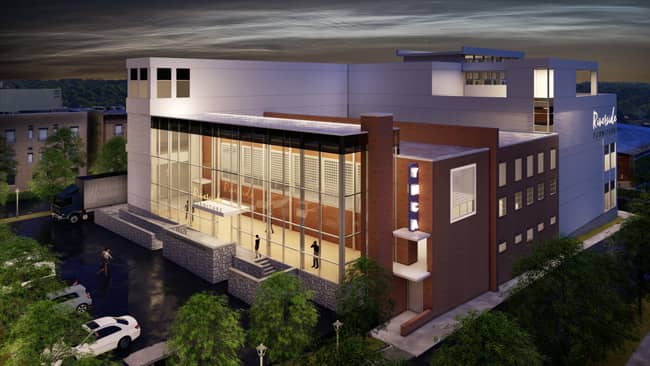 A rendering of the planned restoration of the historic High Point YMCA.