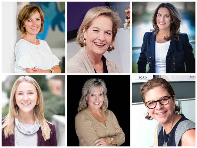 The Bienenstock Furniture Library announces 2021 Board of Directors updates; Clockwise, from L to R: Christi Spangle, Caroline Hipple, Nancy Fire, Leslie Newby, Elizabeth Scruggs, and Sarah Stevenson.