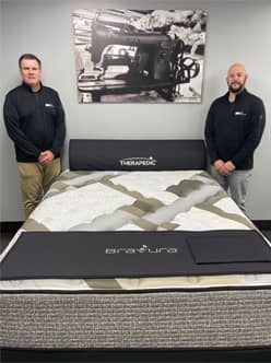 Dan Philipp, left, and Zeb Troyer, of Orwell, Ohio-based HSP Bedding Solutions and Therapedic Ohio.