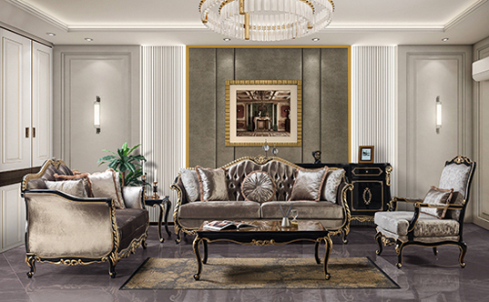 Acme’s ornate high-gloss finish Betria Collection, imported from Turkey, debuts at Las Vegas Market in July.
