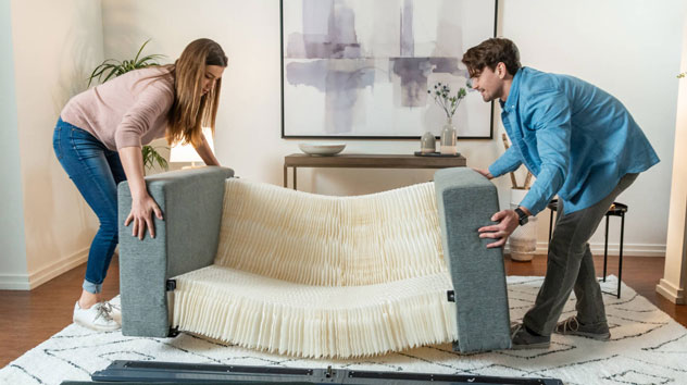 Collapsible honeycomb support upholstered furniture technology